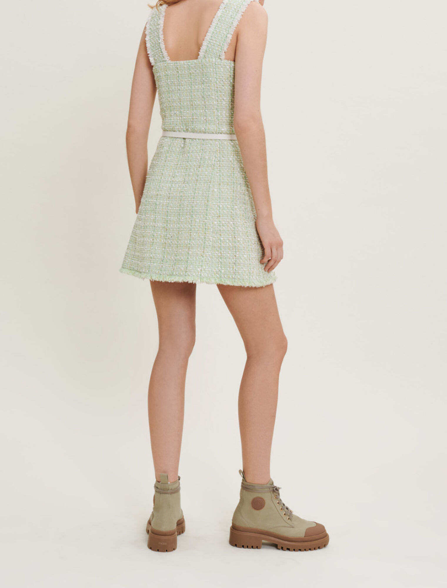 Robe en tweed avec brillance