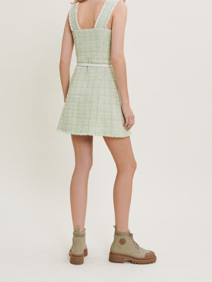 Robe en tweed avec brillance