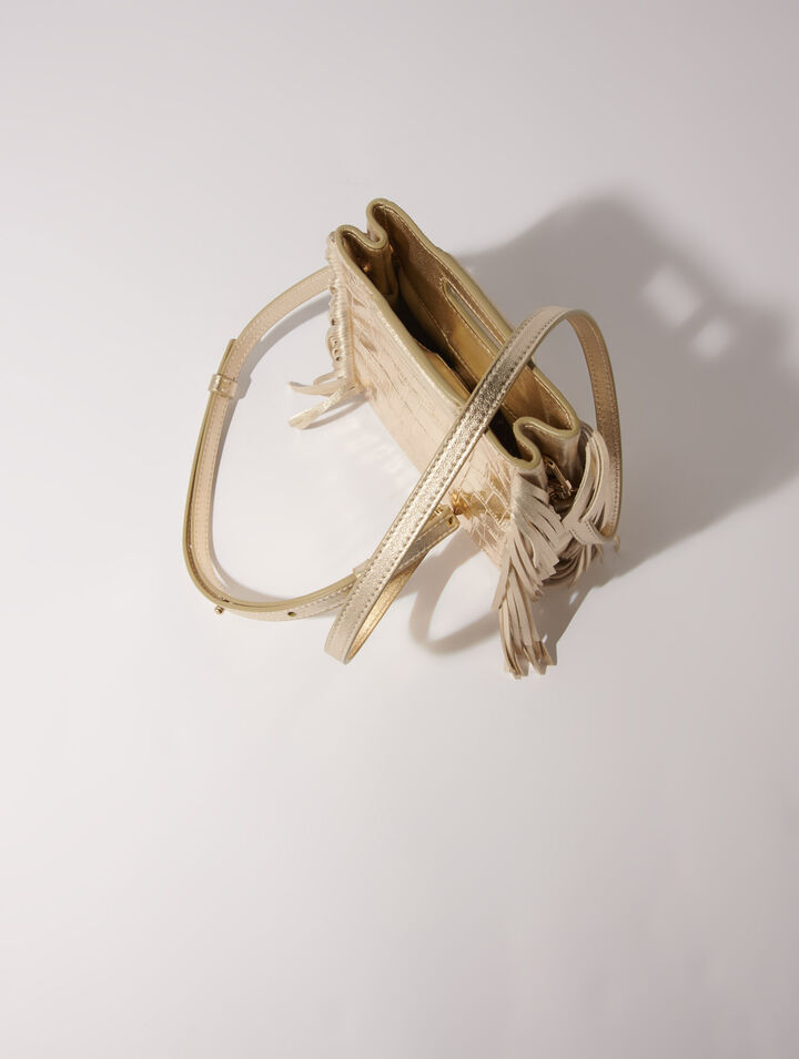Sac M Mini en cuir effet croco