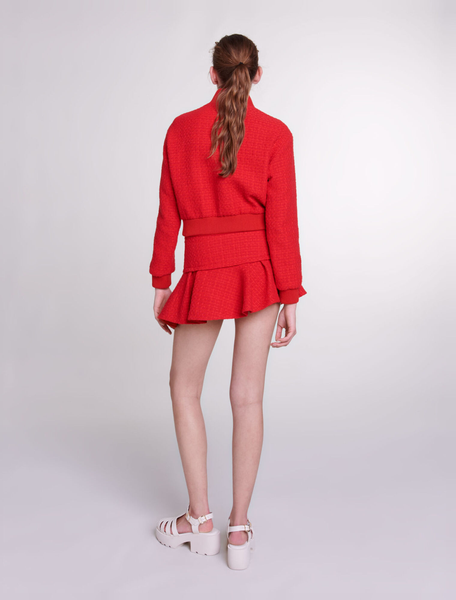 Blouson court en tweed