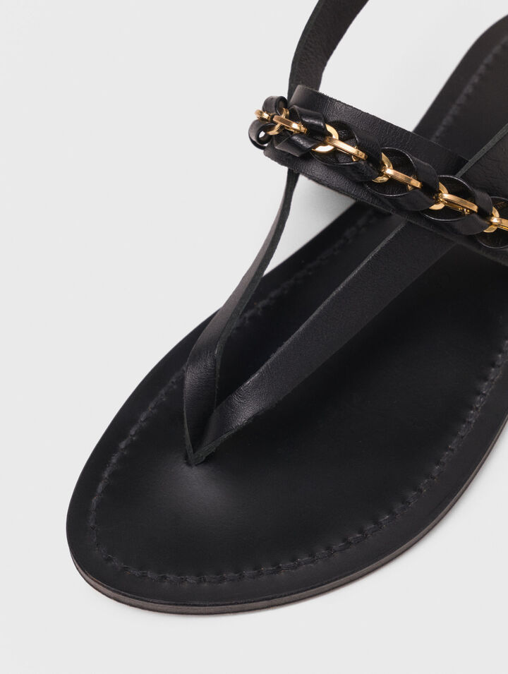 Sandales plates en cuir K.Jacques