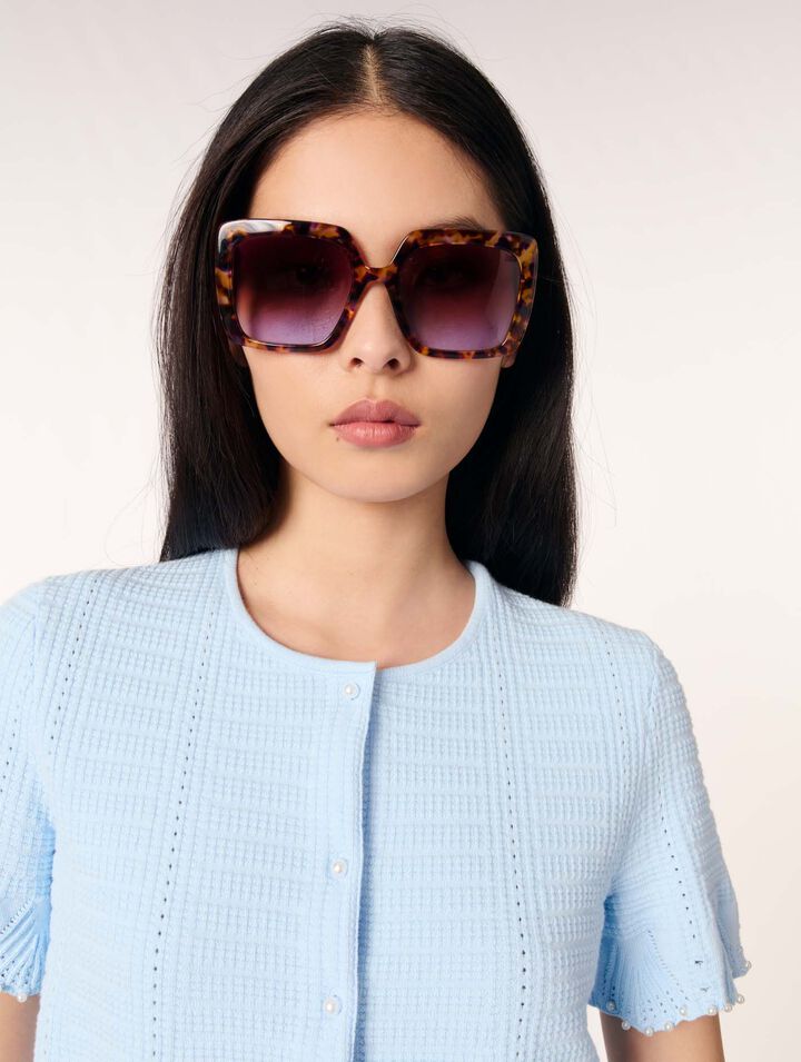 Lunettes rectangles en acétate