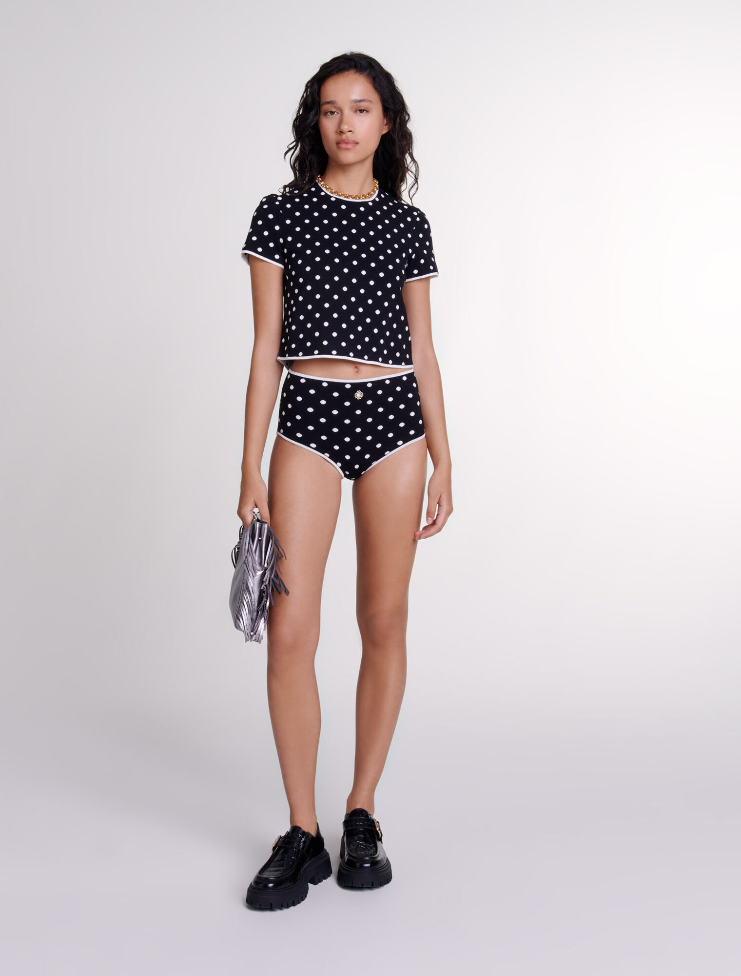 Culotte en maille jacquard 
