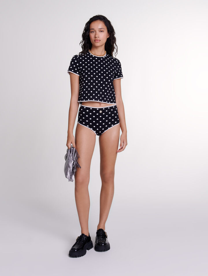 Culotte en maille jacquard 