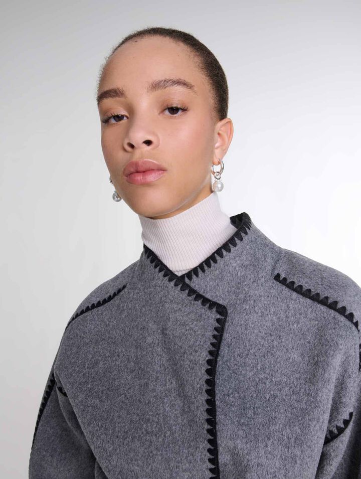 Manteau court double face