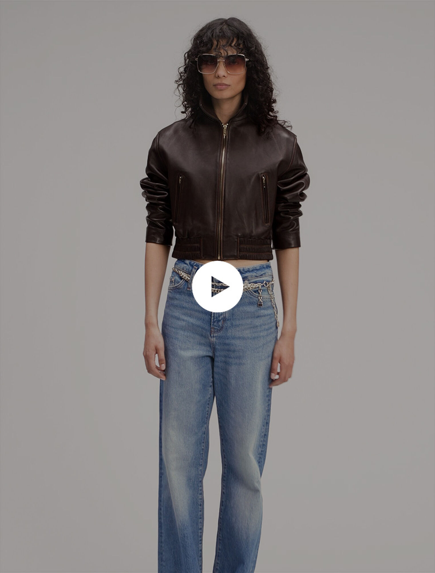 Blouson en cuir vintage