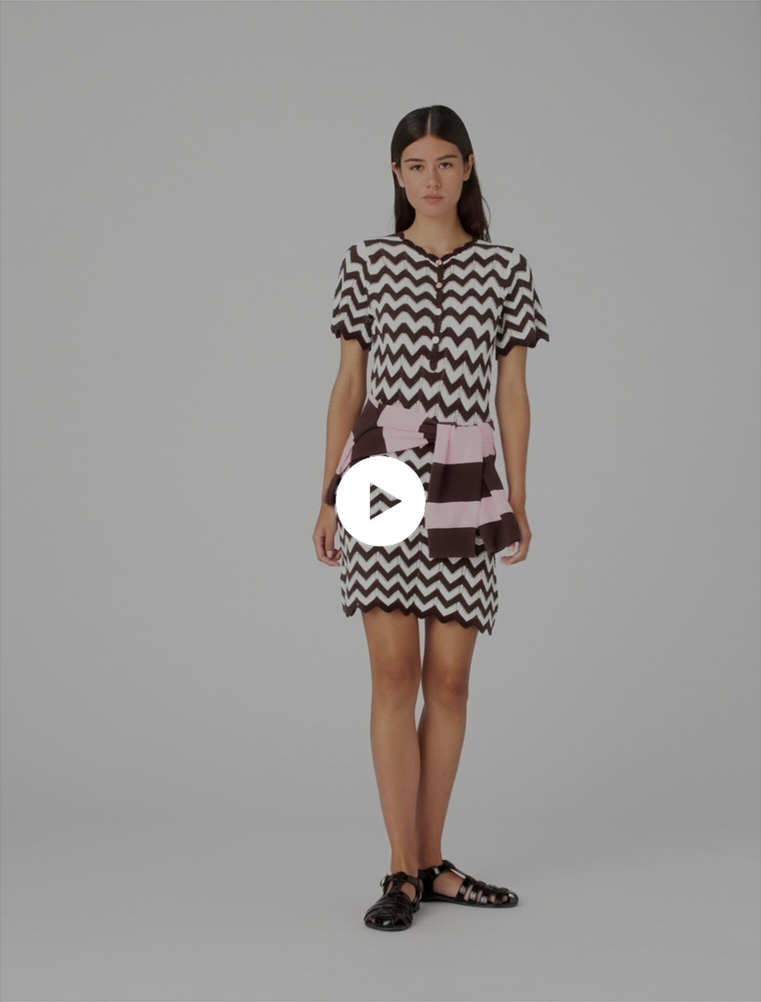 Robe en crochet &agrave; motif zigzag