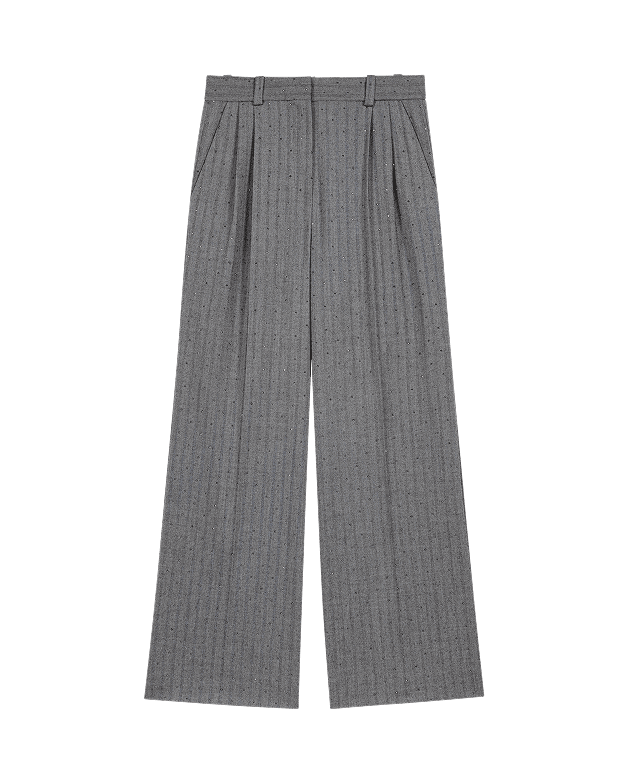 Pantalon de tailleur strassé