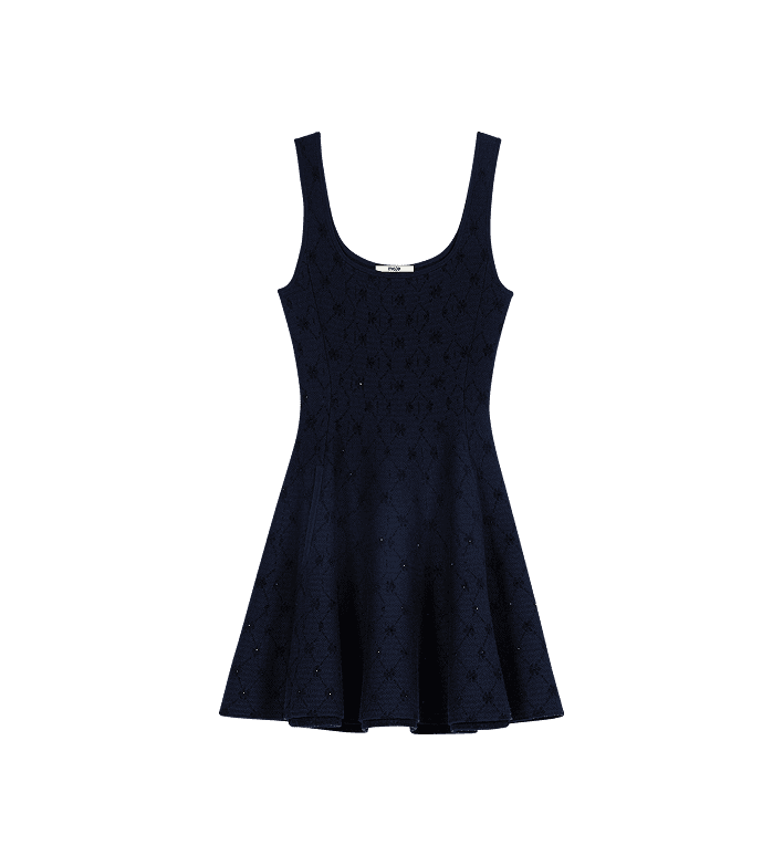 Robe courte patineuse en jacquard