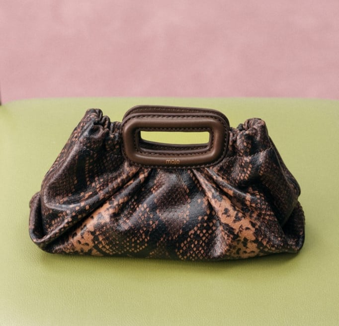 Pochette Milpli en cuir imprimé python