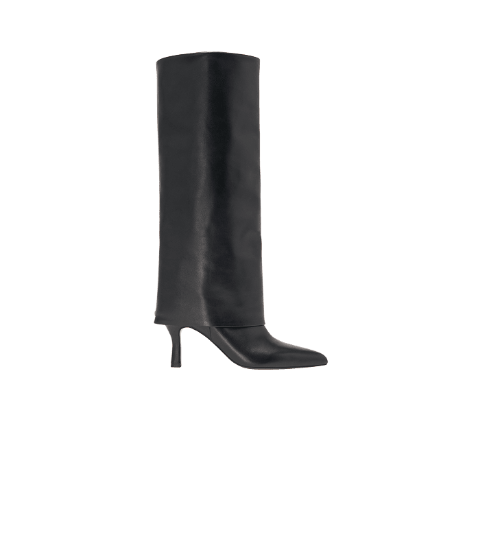 Bottes fourreau à talon en cuir