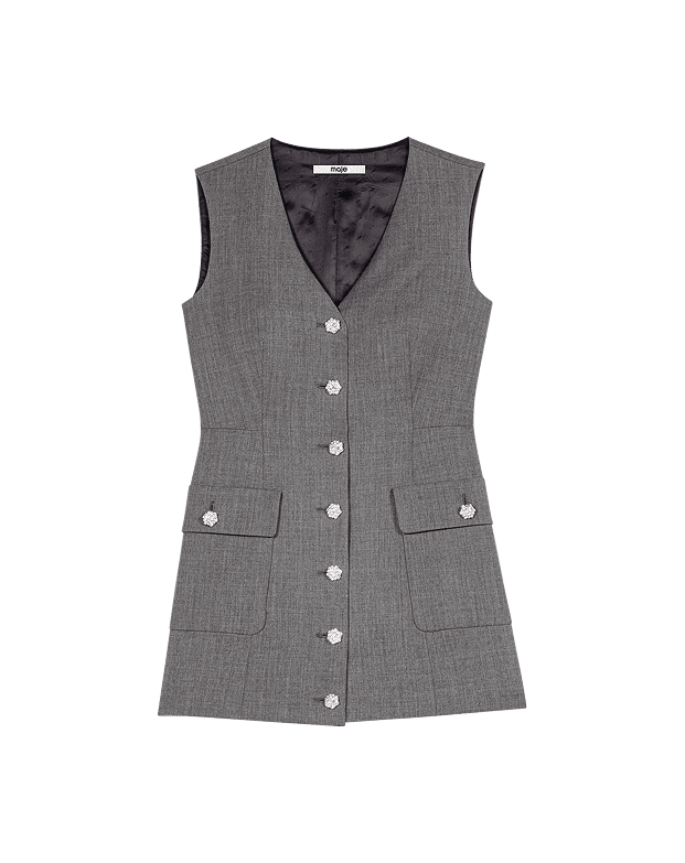 Combinaison tailleur boutons bijoux