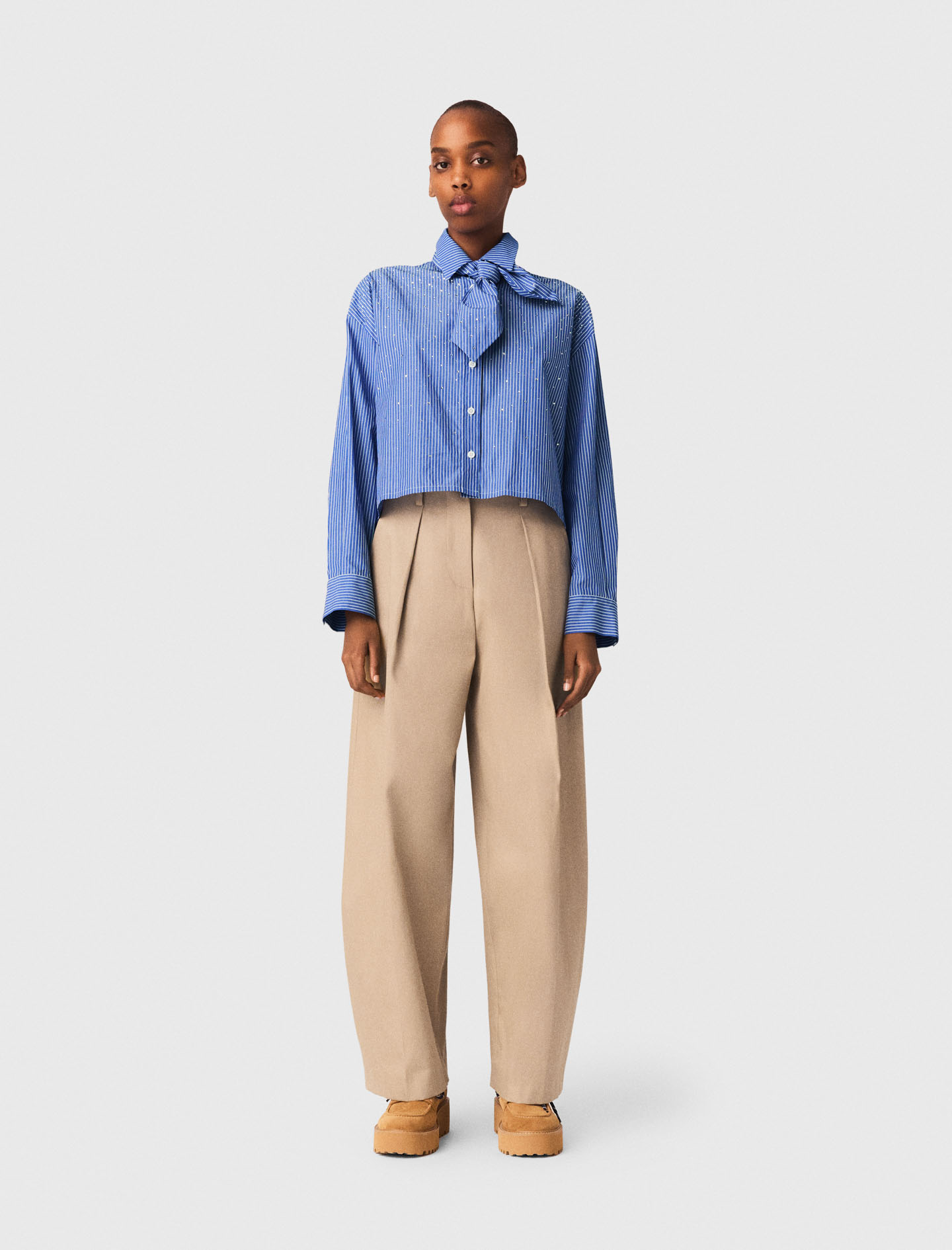 Chemise Avec Mouchoir Amovible - Bleu - Taille 3 - Maje