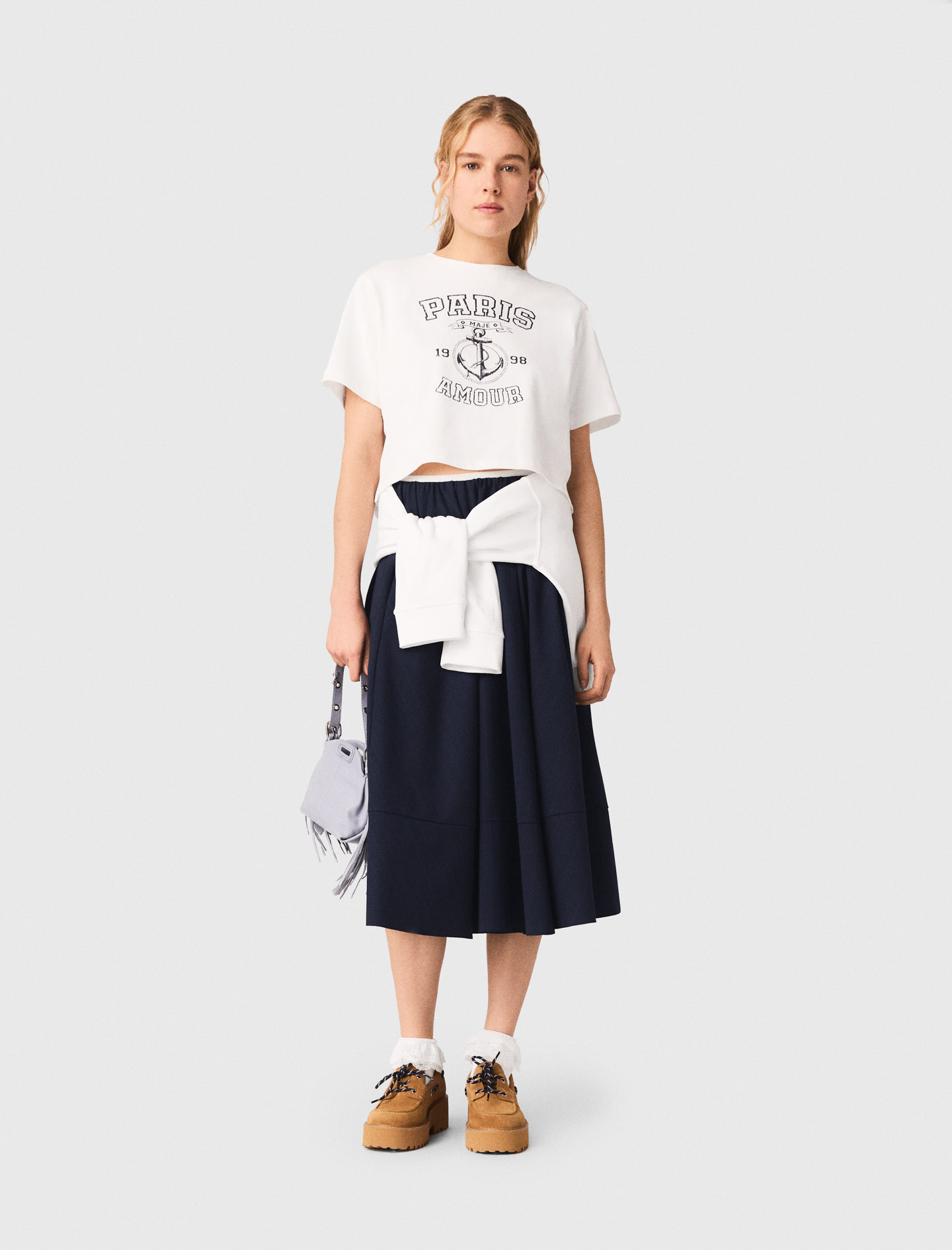 Tee-shirt À Imprimé Marin - Blanc - Taille 3 - Maje