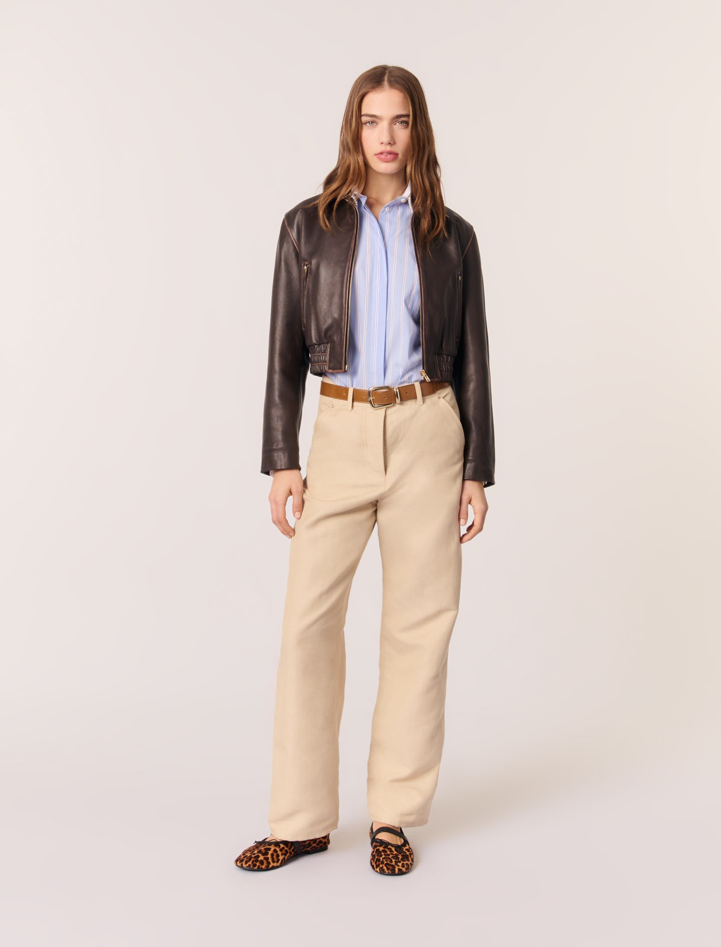 Pantalon Tailleur En Lin Et Coton - Maje - Modalova