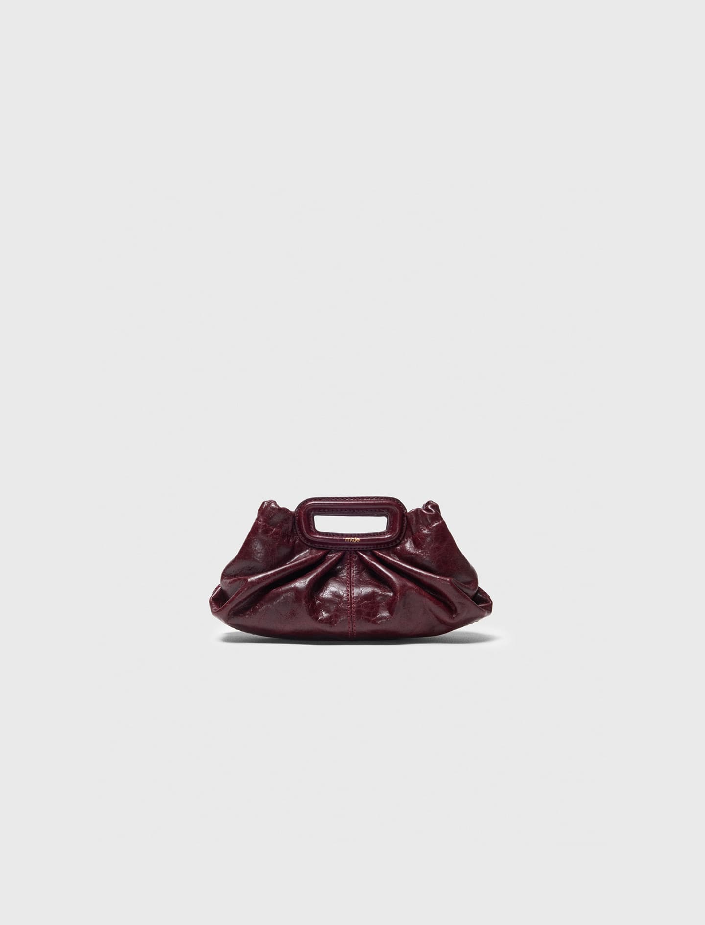 Milpli Mini En Cuir Craquelé - Rouge - Maje