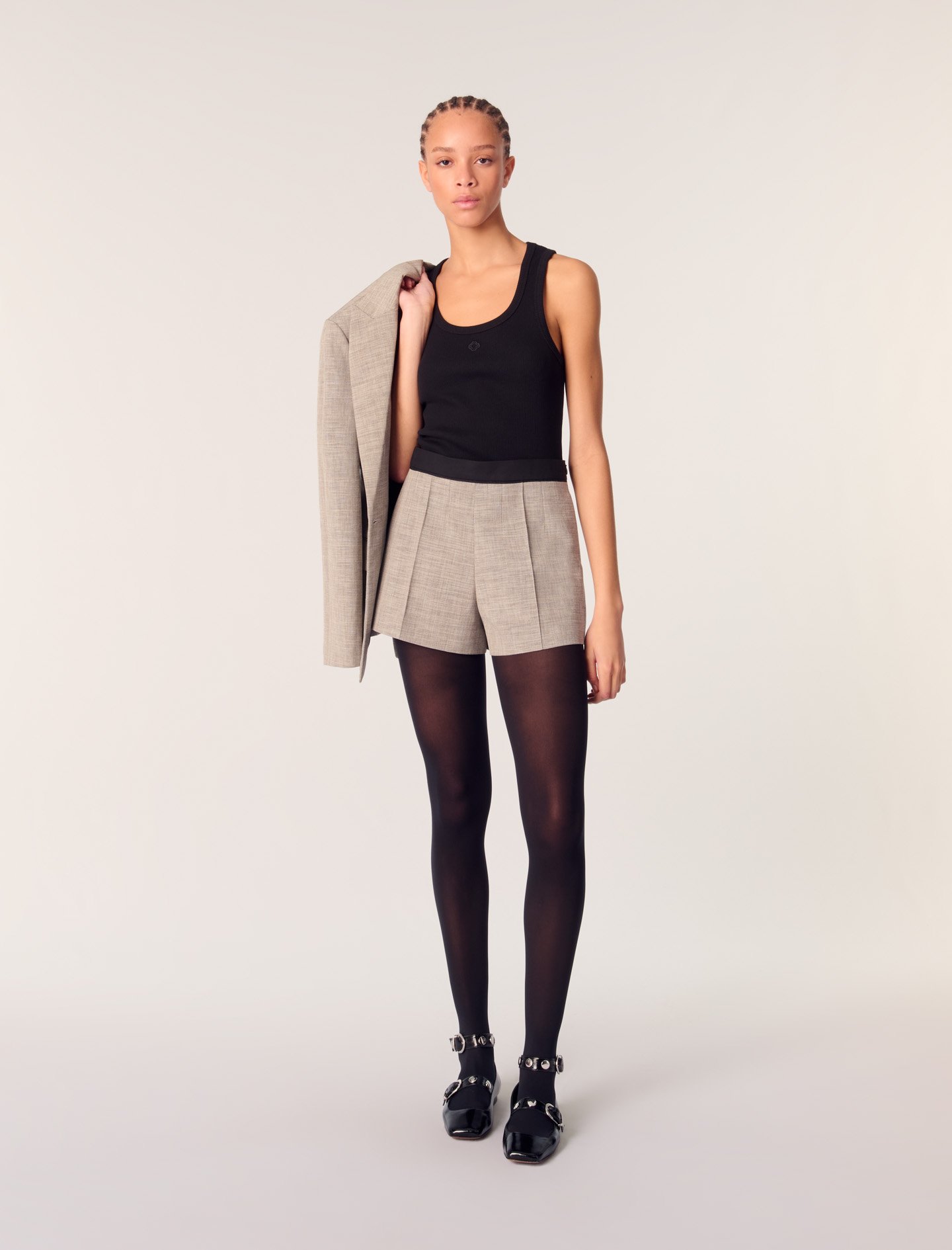Short De Tailleur À Pinces - Maje - Modalova