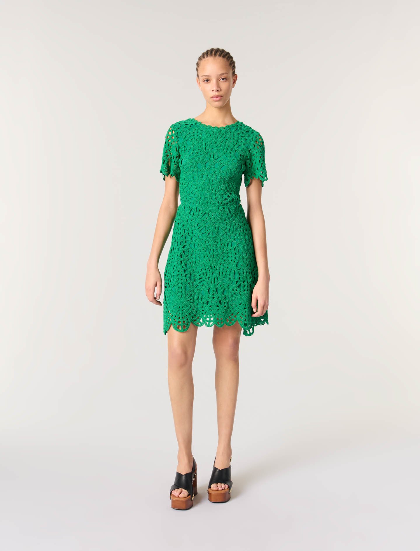 Robe Courte En Crochet - Maje - Modalova