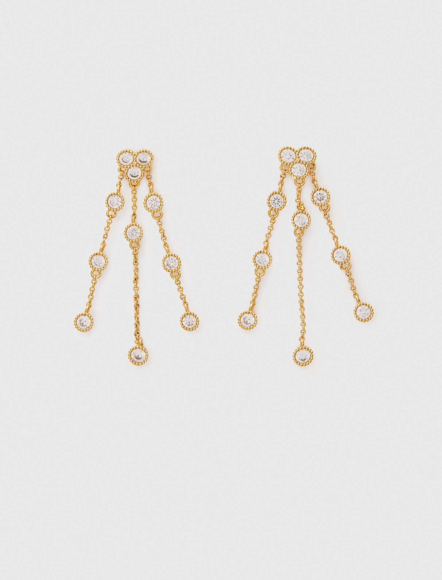 Boucles D'Oreilles En Laiton Doré - Dore - Maje