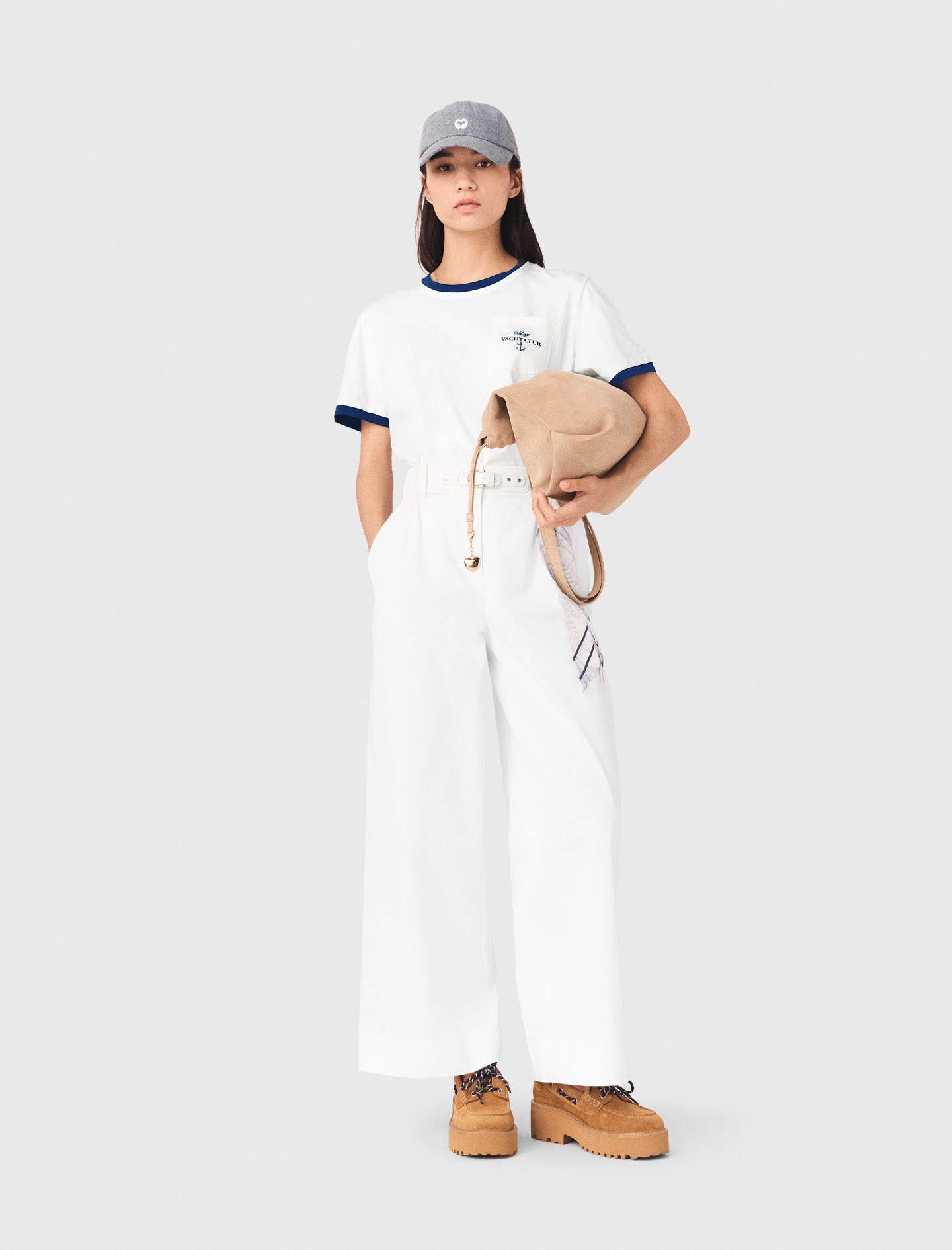 Tee Shirt Effet Superposé - Blanc - Taille 3 - Maje