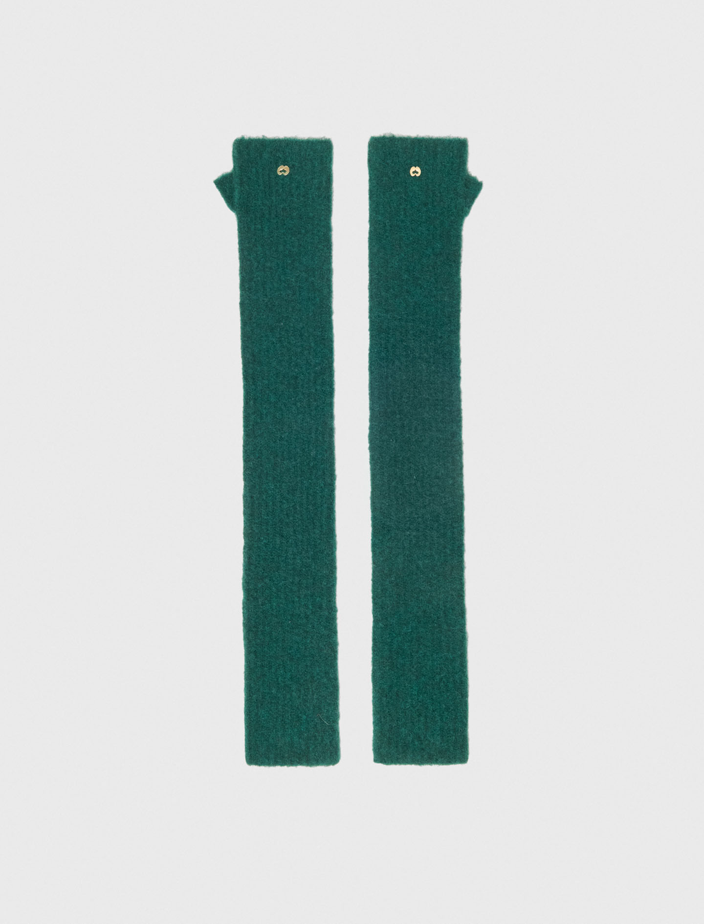 Mitaines En Mix De Yak - Vert - Maje