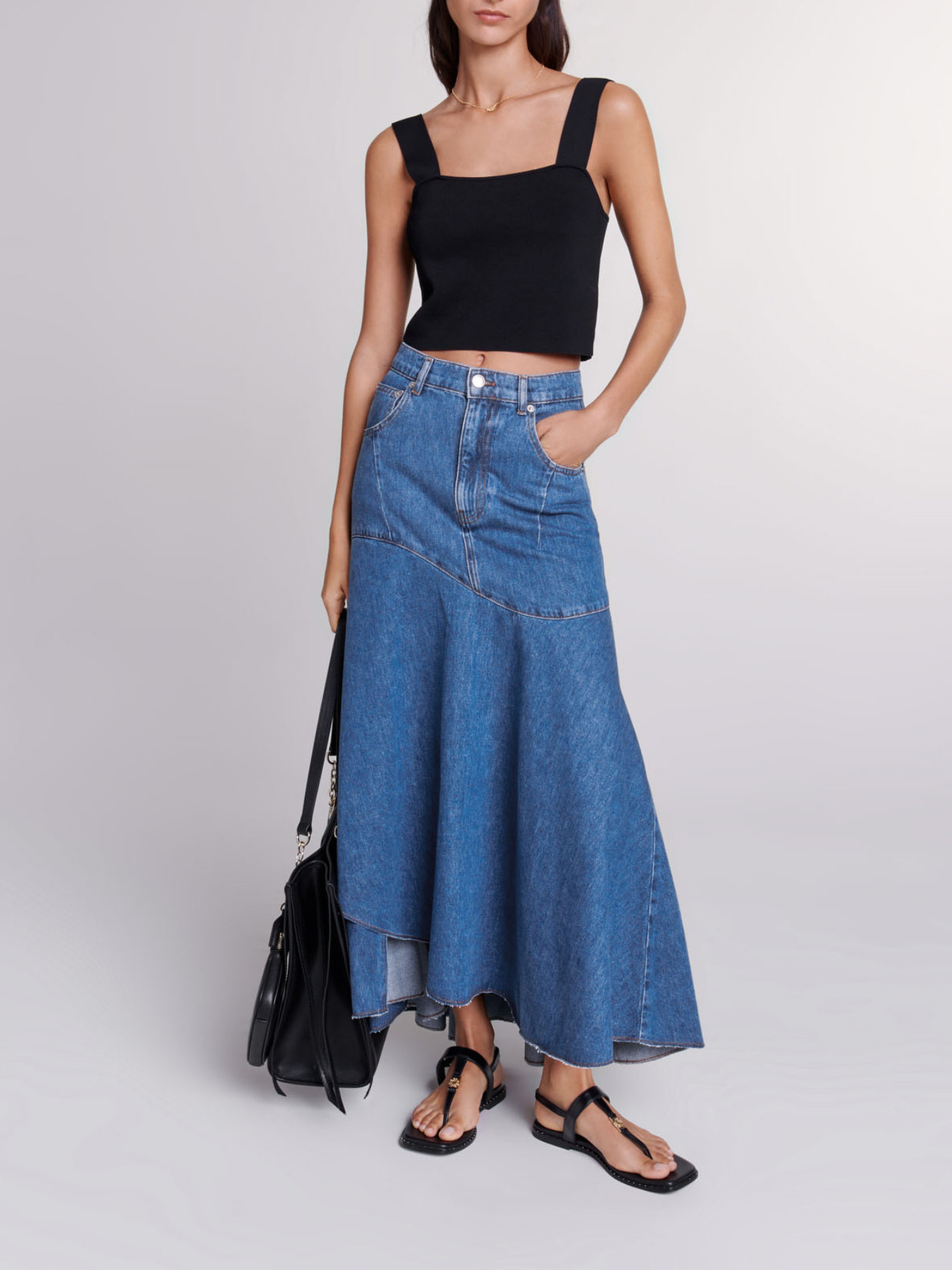 Jupe Asymétrique Fantaisie Marron Pepe Jeans - Taille M, Mélange Coton/laine/acrylique, Occasion