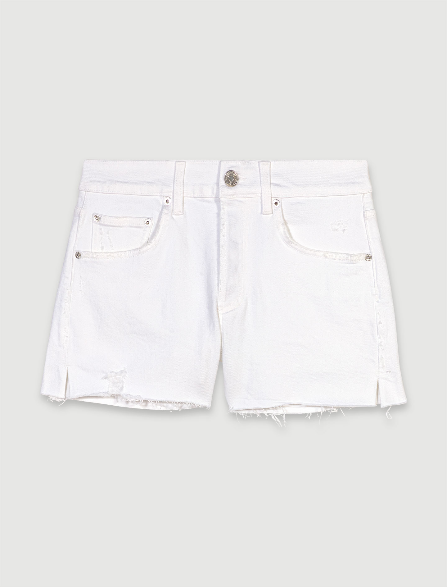Short en jean blanc pour femme | Maje