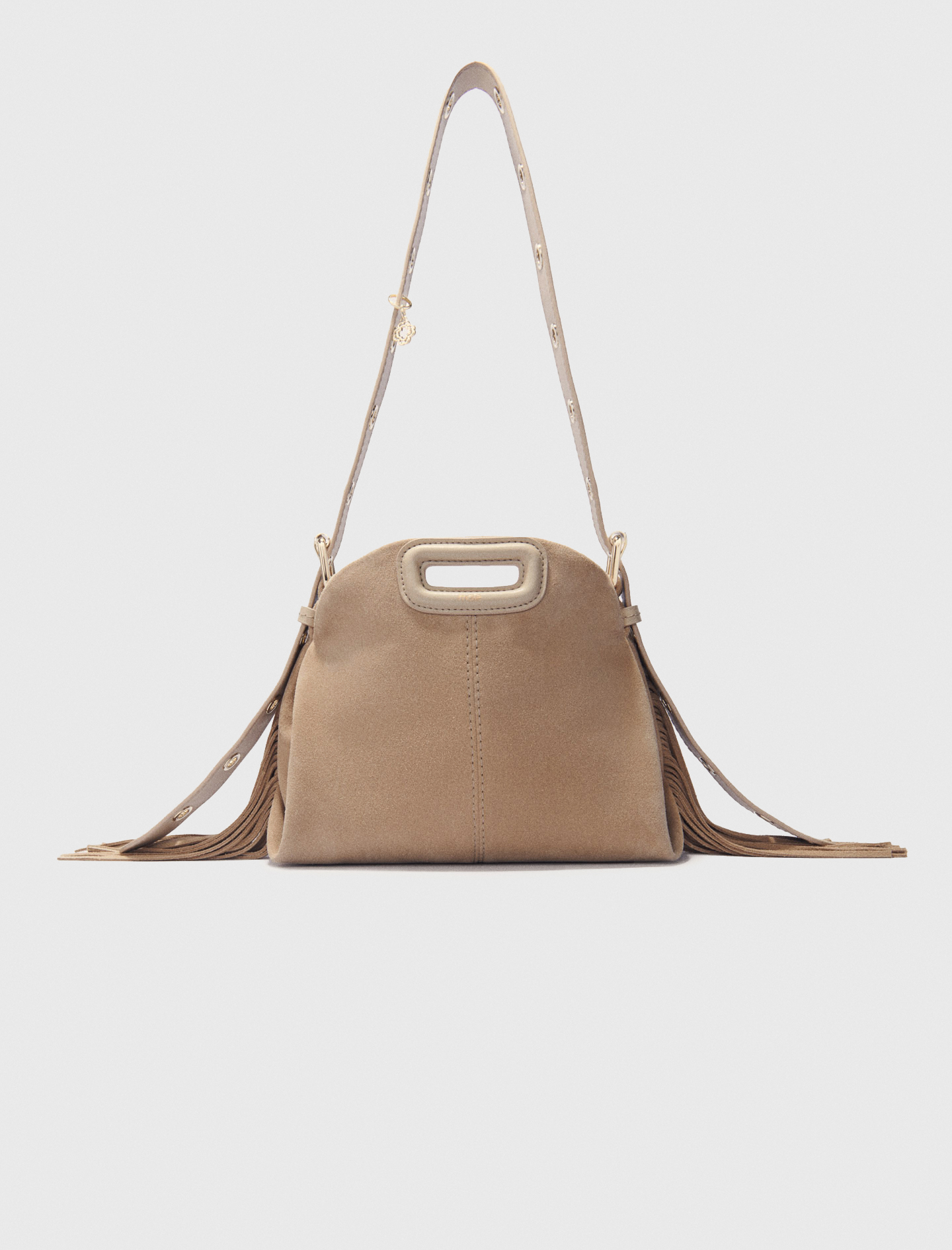 Sac Miss M mini en suède marron pour femme | Maje