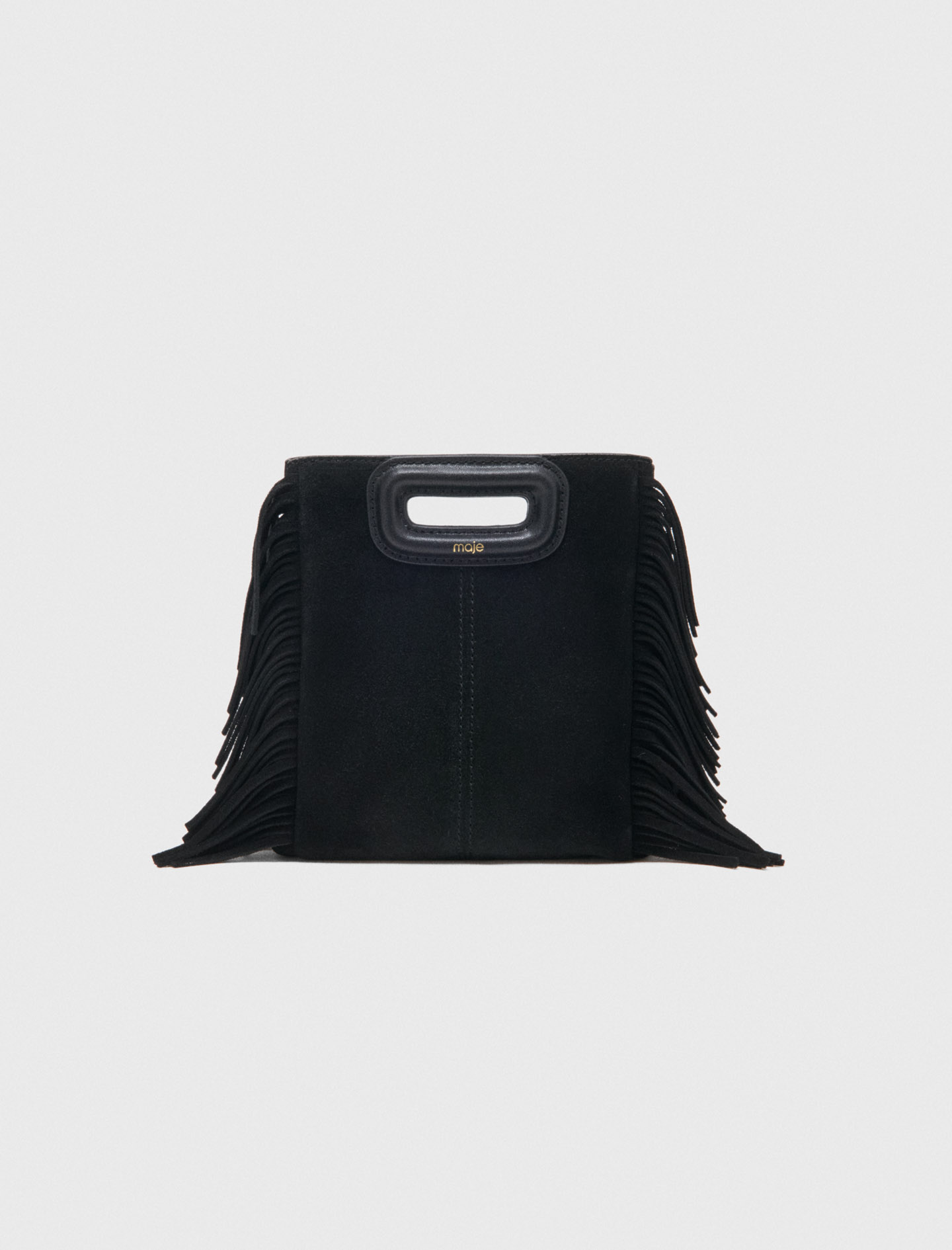Sac M Mini En Suède - Noir - Maje