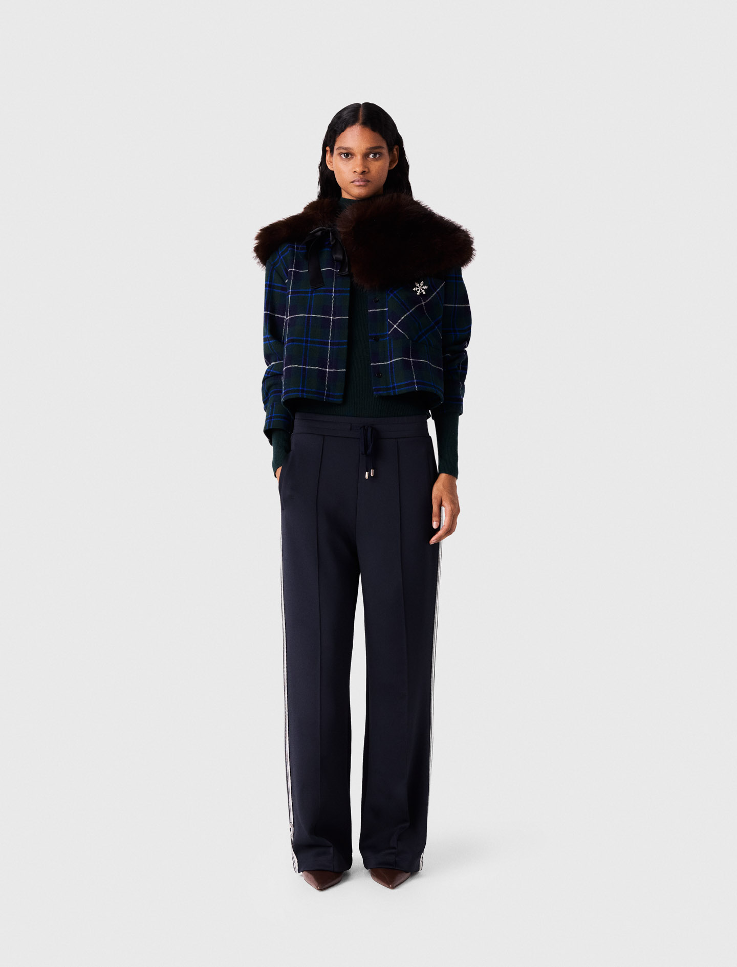 Pantalon En Jersey - Bleu Marine - Taille 42 - Maje