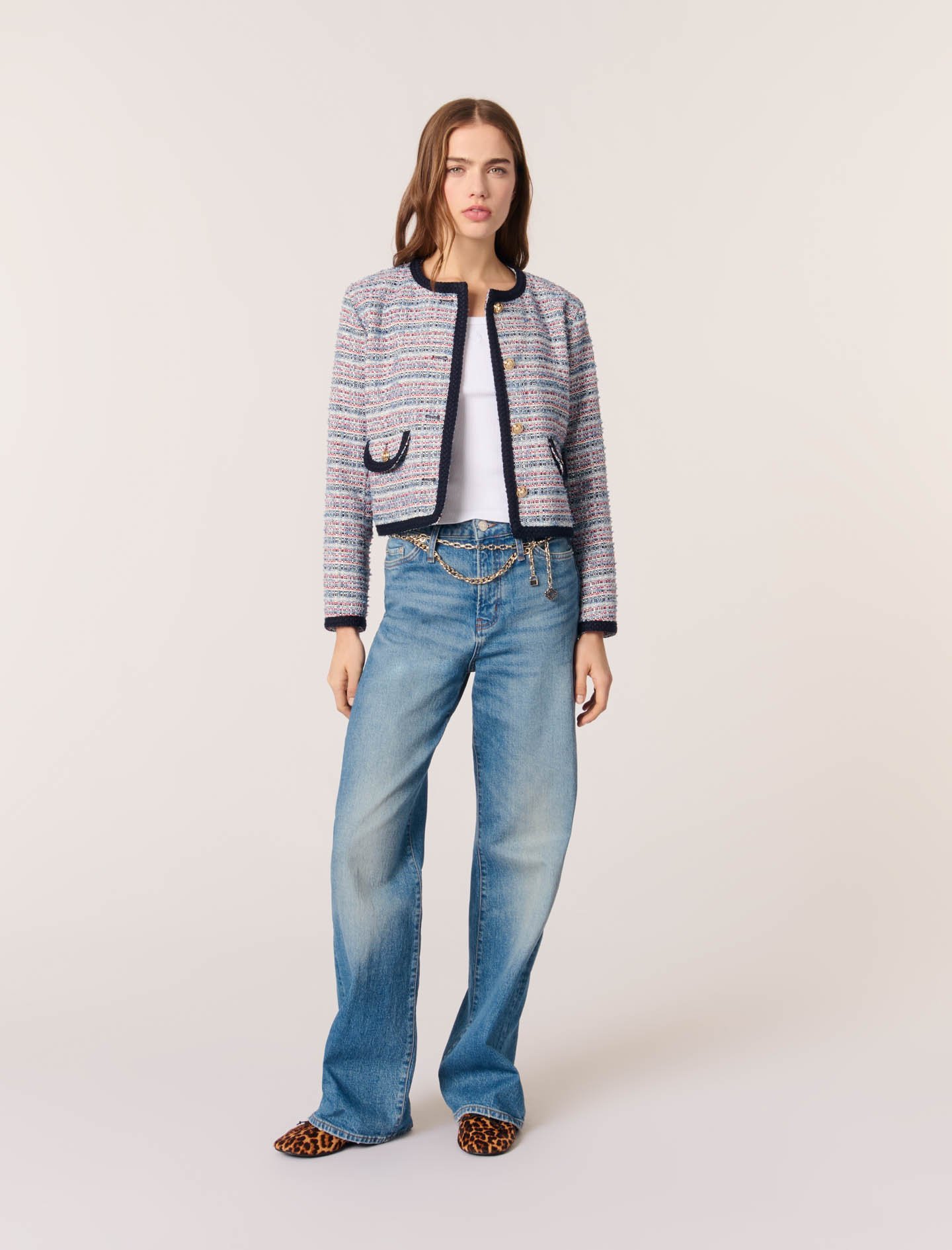 Veste Courte En Tweed - Maje - Modalova