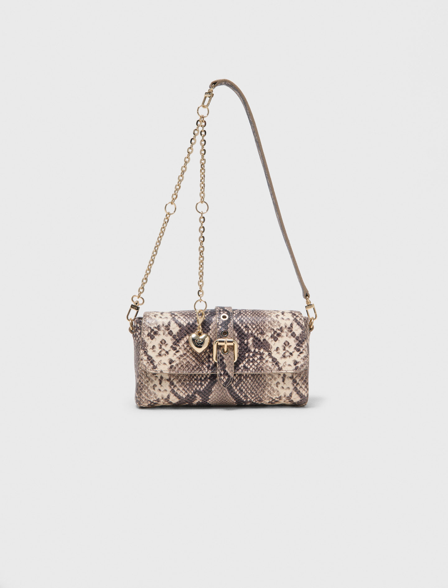Miss M Walk En Cuir Effet Python - Imprime Serpent Naturel - Maje