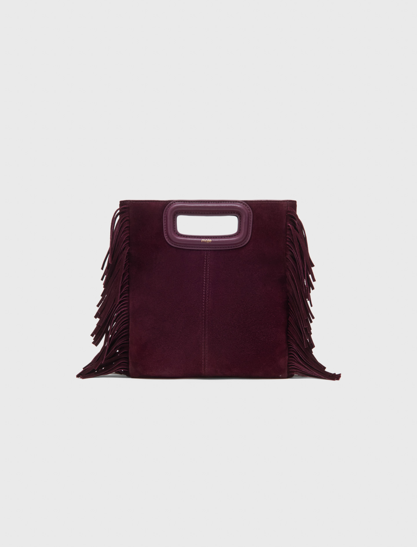 Sac M En Suède - Aubergine - Maje