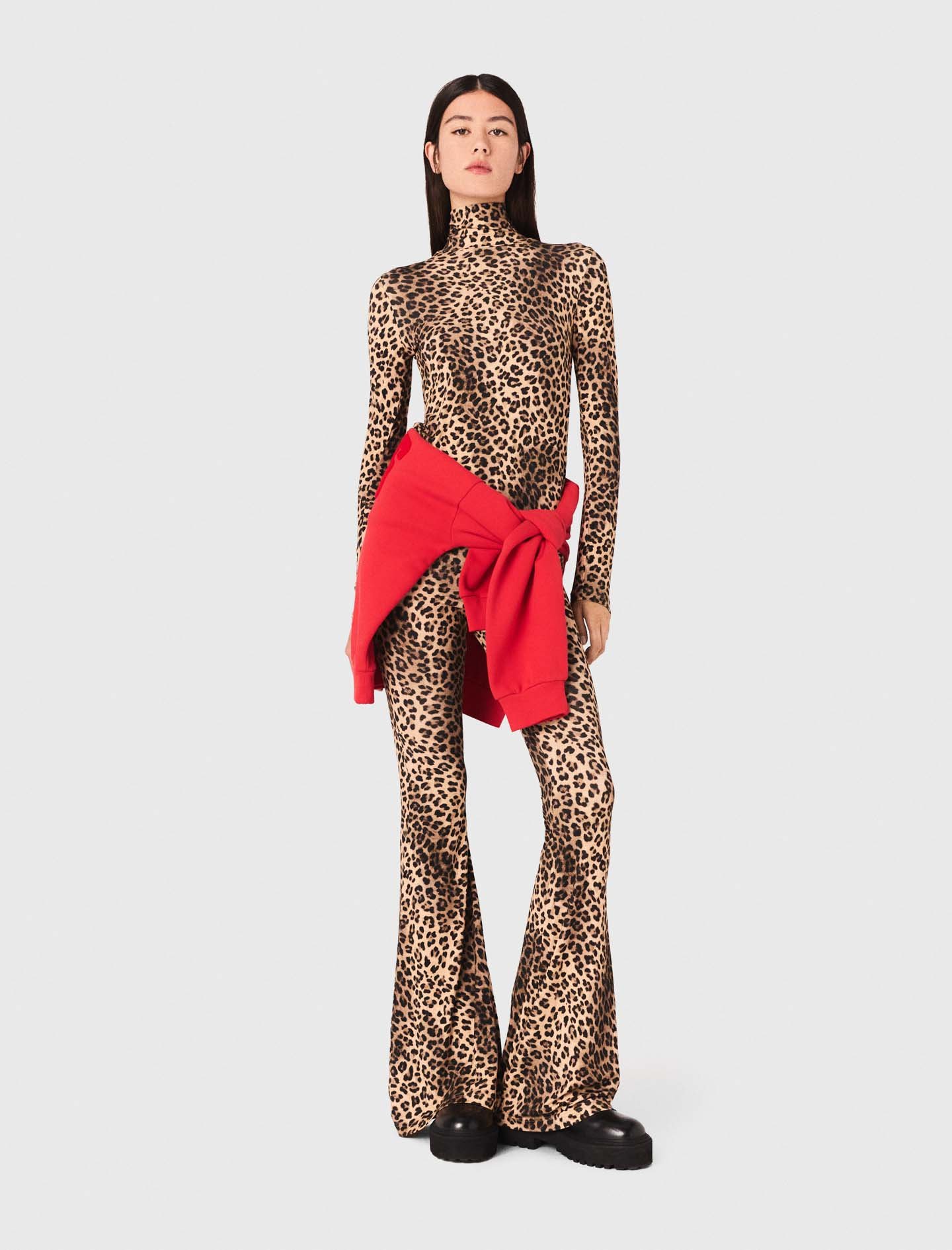 Legging Évasé En Imprimé Léopard - Maje - Modalova