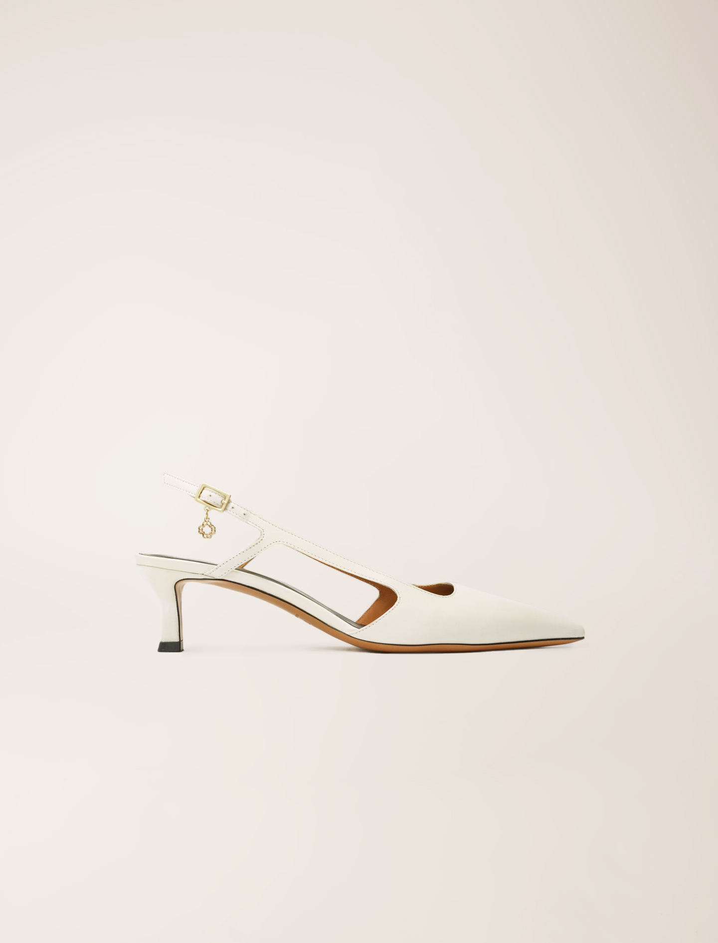 Escarpins pointus à brides réglables blanc pour femme | Maje