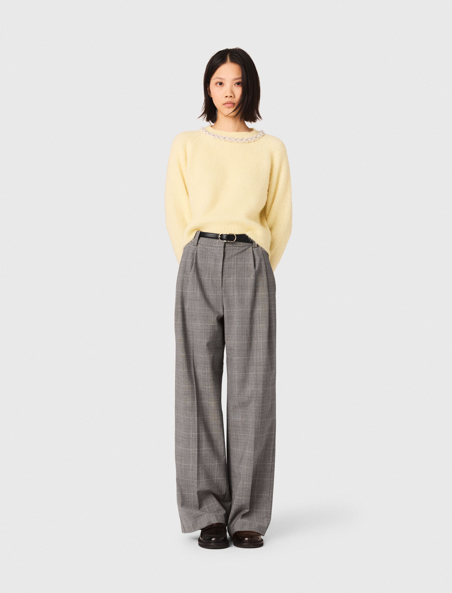 Pull À Col Bijou - Jaune - Taille 3 - Maje