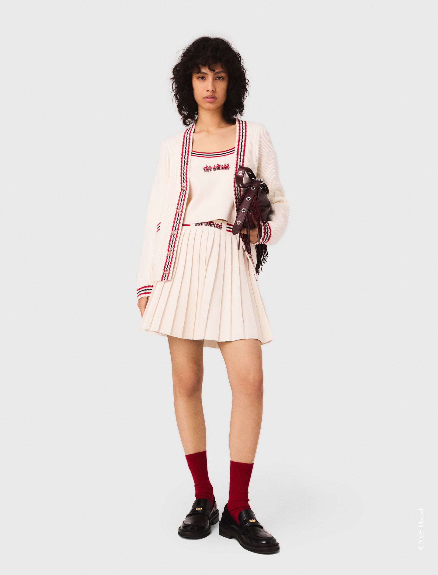 Cardigan Long Brodé - Blanc - Maje - Maje - Modalova