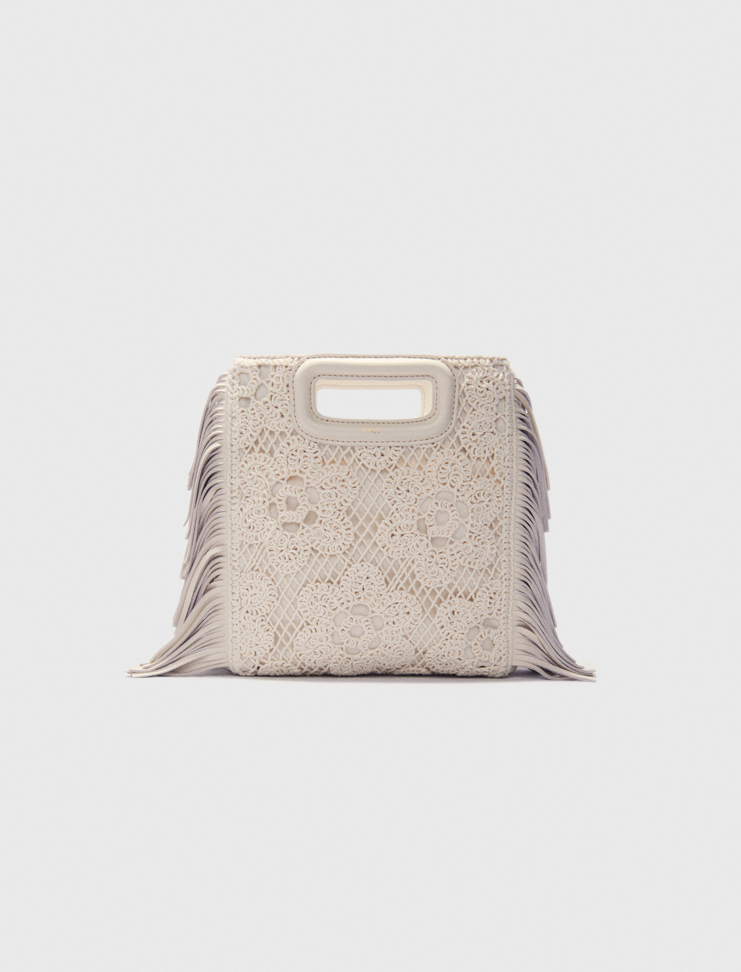 Sac M en crochet blanc pour femme | Maje