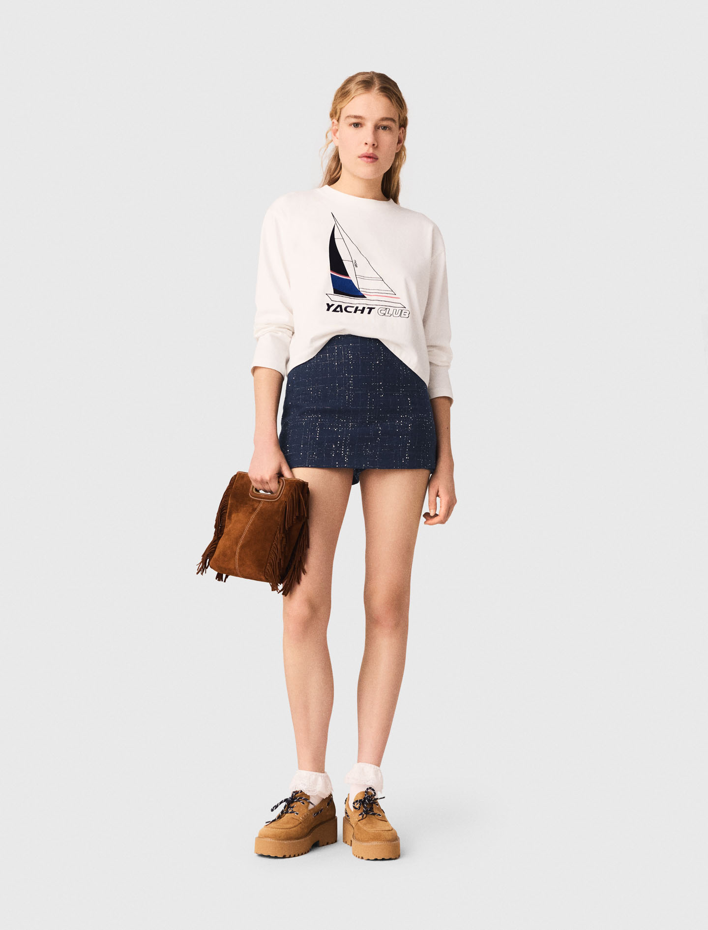 Tee-shirt Avec Imprimé Bateau - Blanc - Taille 1 - Maje