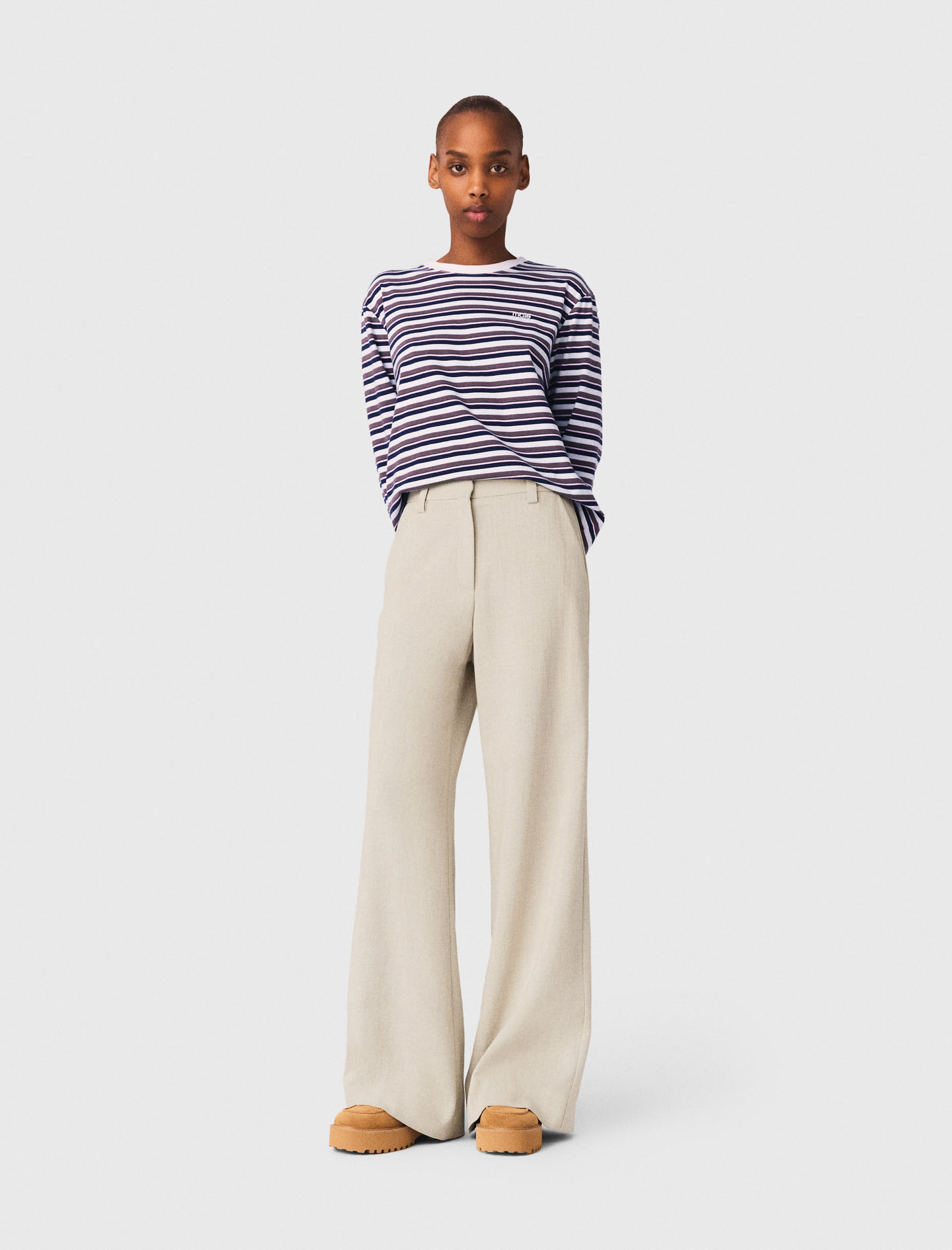 Pantalon De Tailleur - Beige - Taille 36 - Maje