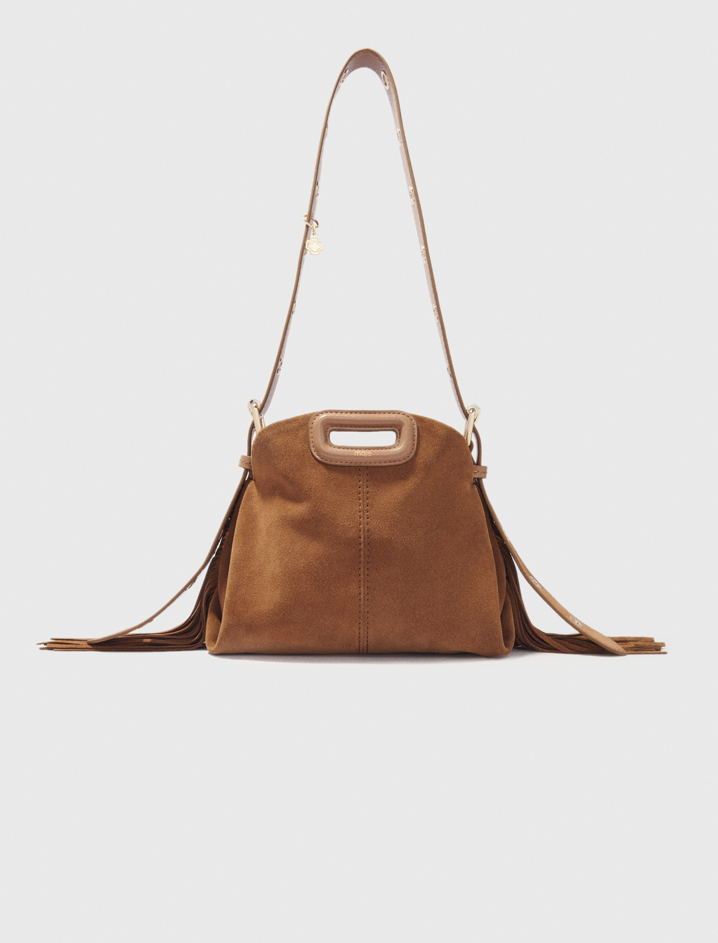 Sac Miss M mini en suède marron pour femme | Maje
