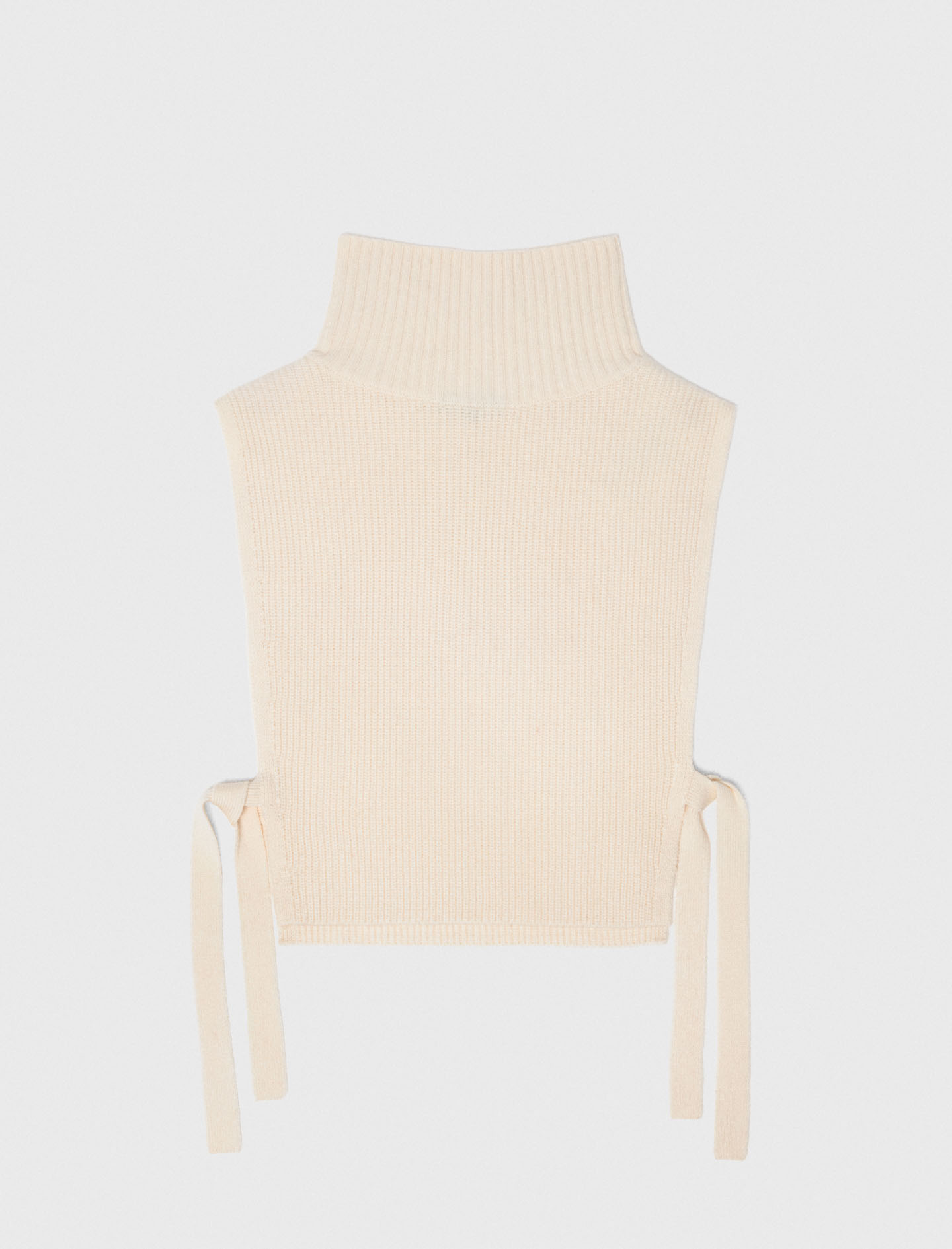 Col Long En Maille - Blanc - Maje