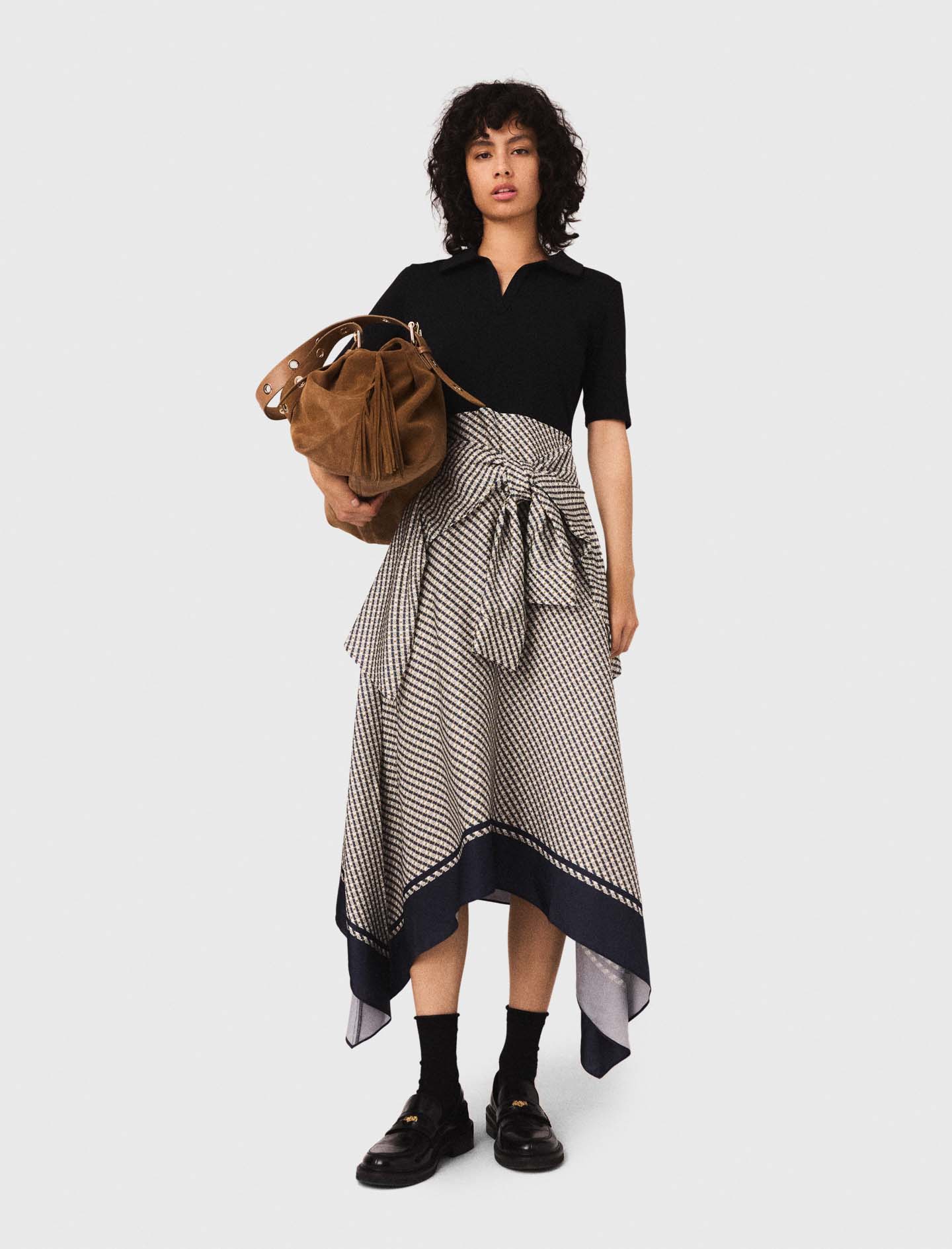 Robe Scottage Marine Imprimée - Taille 40 - Bi-matière (coton/polyester) - Occasion Très Bon état