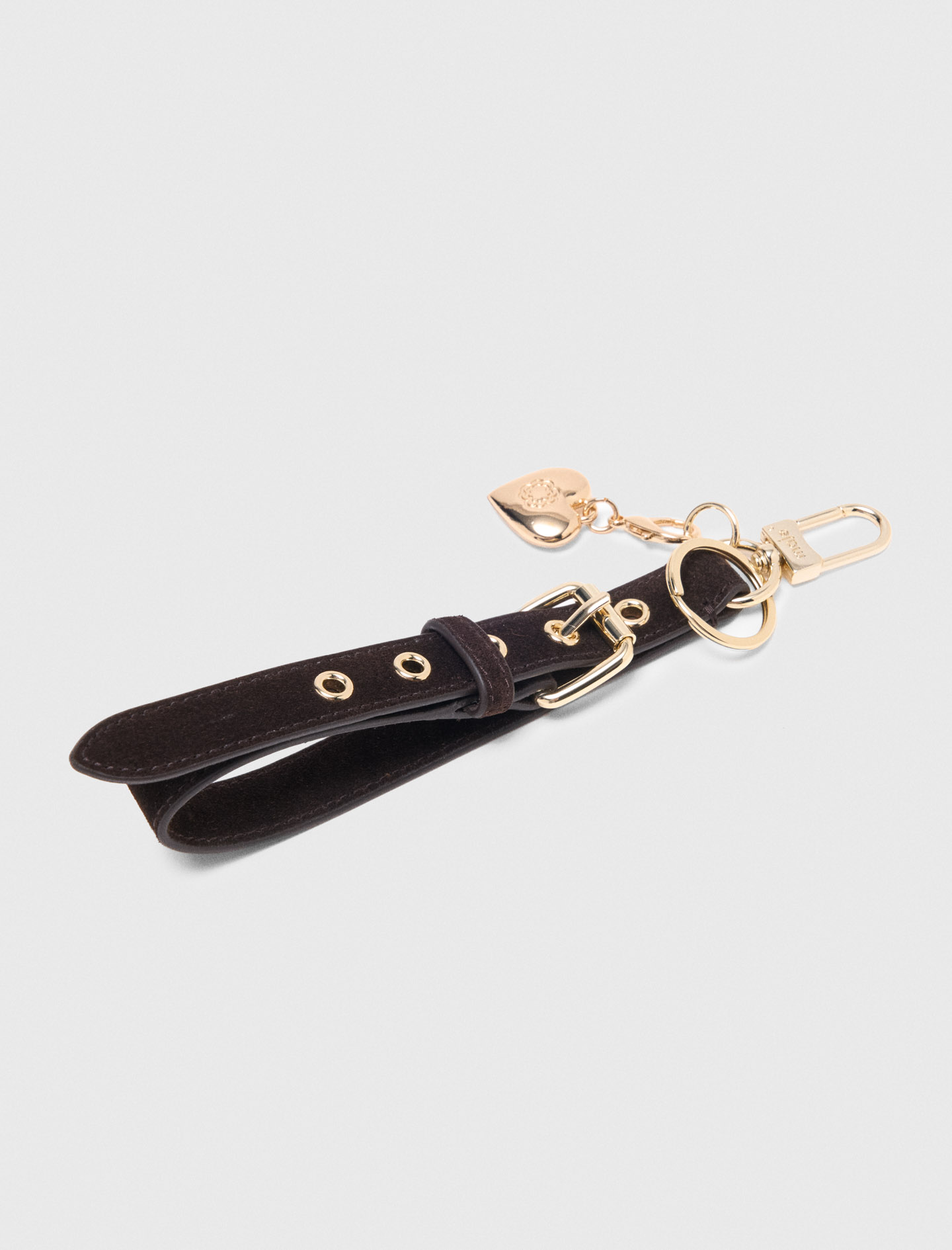 Porte-clés En Cuir - Marron Fonce - Maje