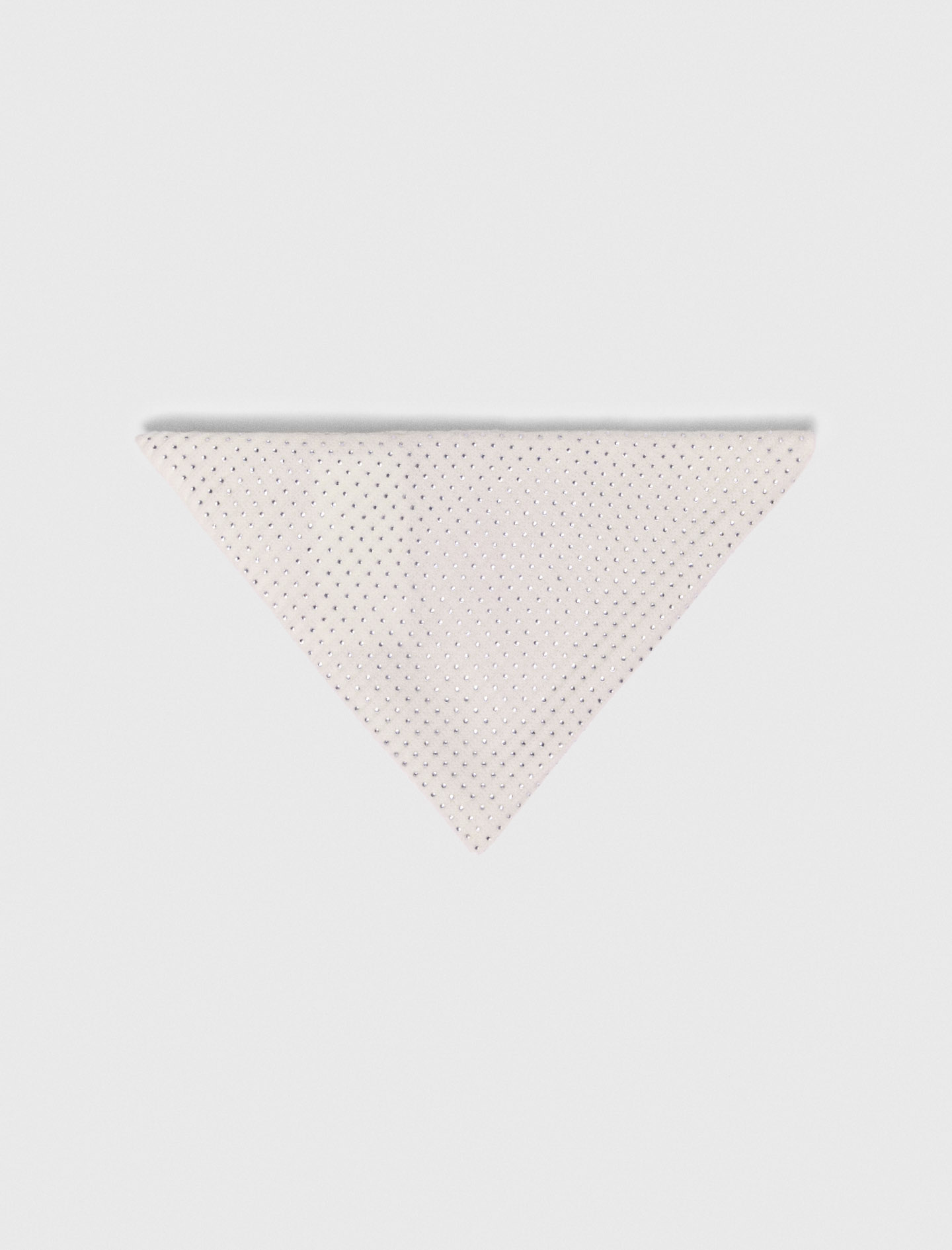 Echarpe Triangle En Laine Strassée - Blanc - Maje
