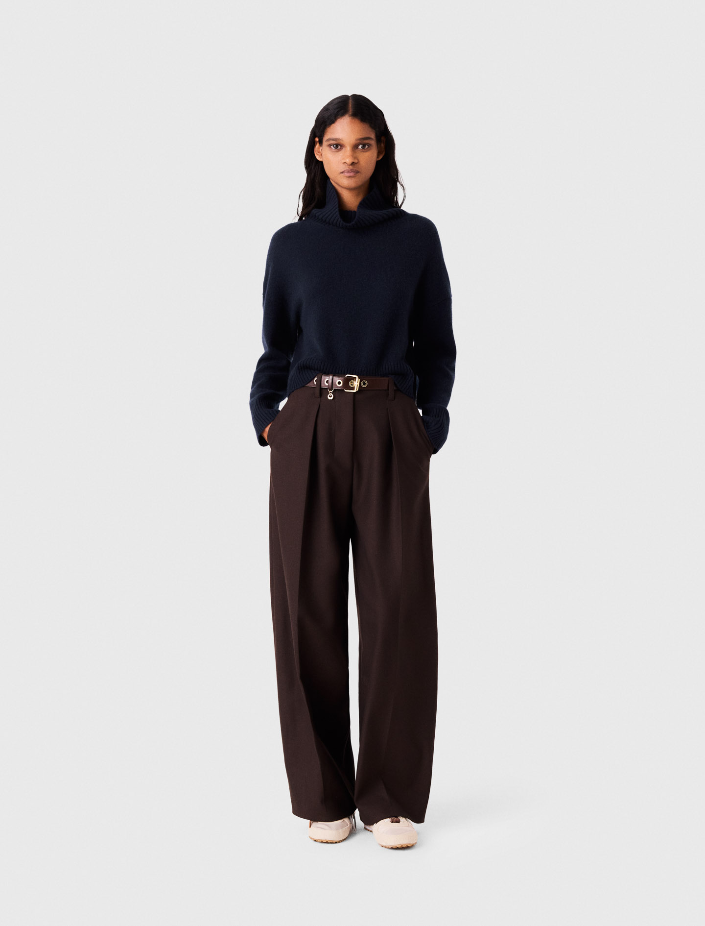 Pantalon De Tailleur Ballon - Marron - Taille 40 - Maje