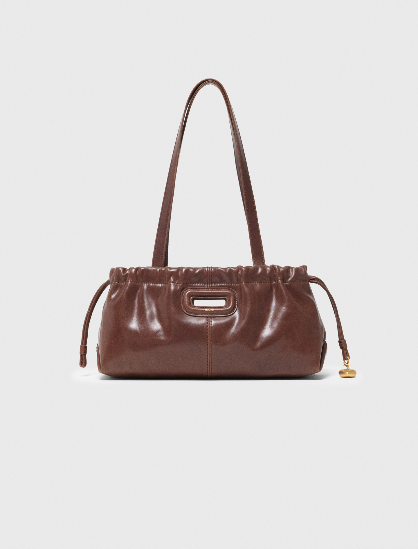 Milpli Gazette En Cuir Vintage - Marron - Maje