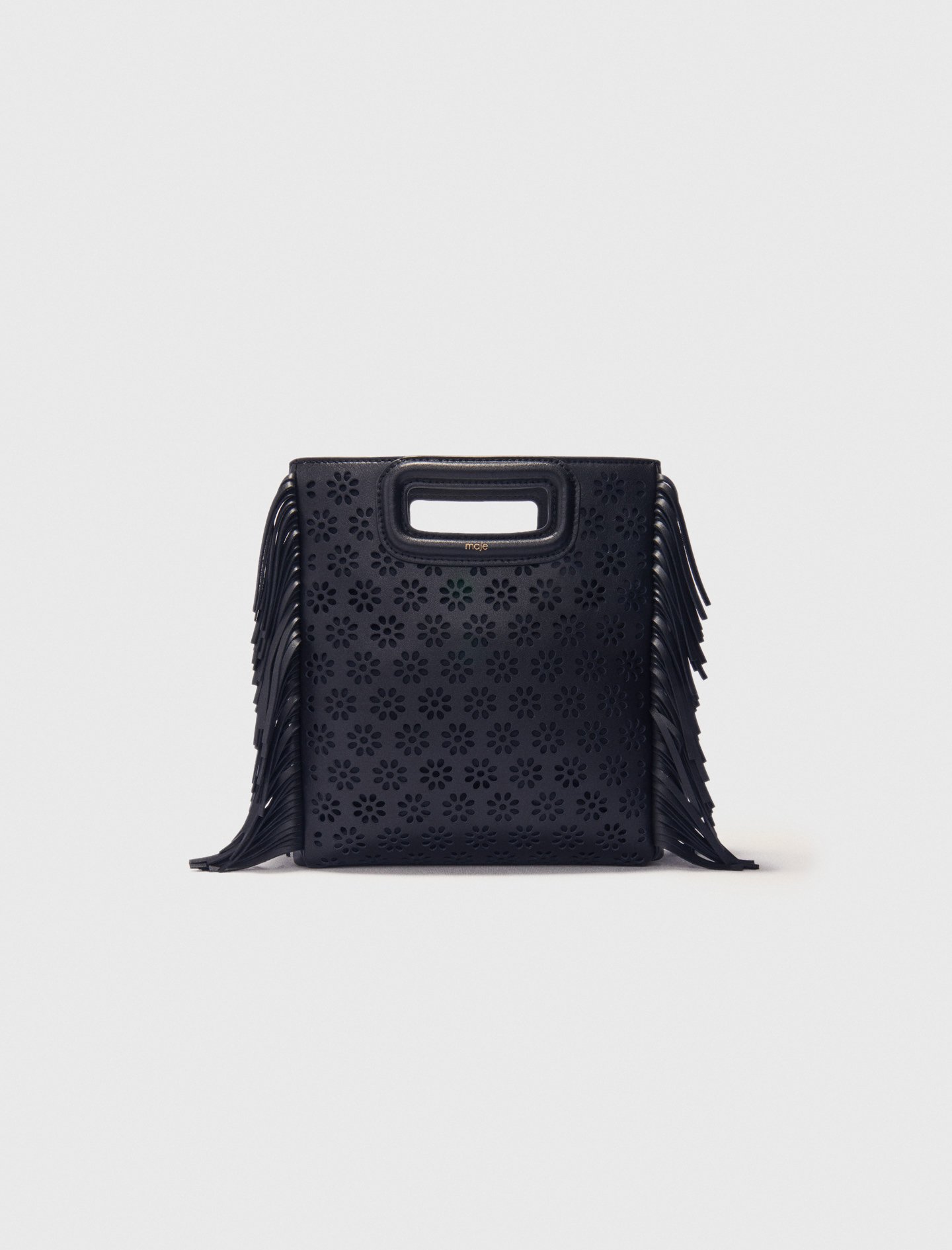Sac M En Cuir Perforé - Maje - Modalova