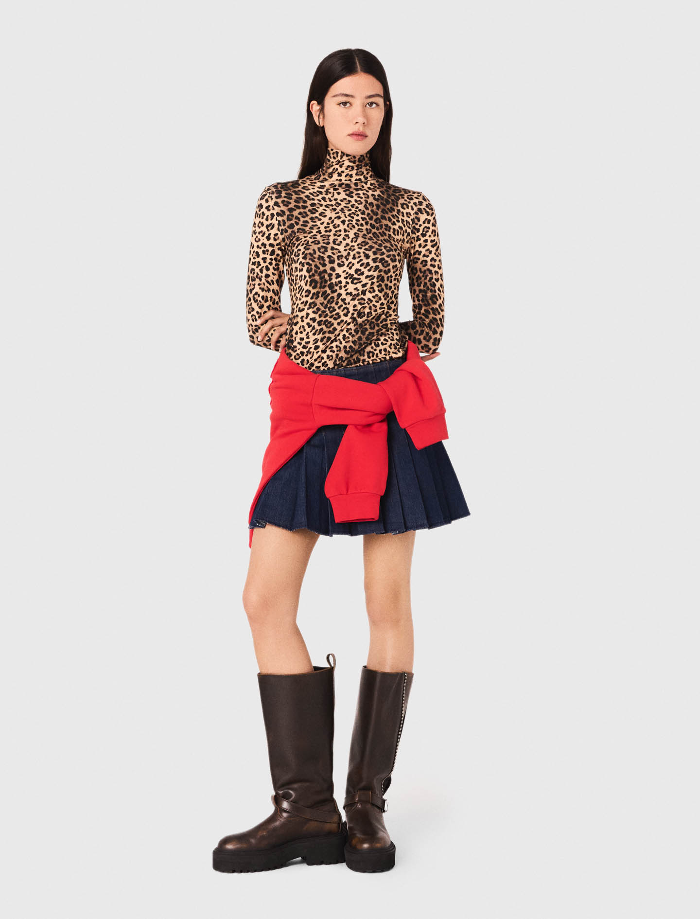 Maje Tee Shirt Avec Imprimé Leopard In Animal Print