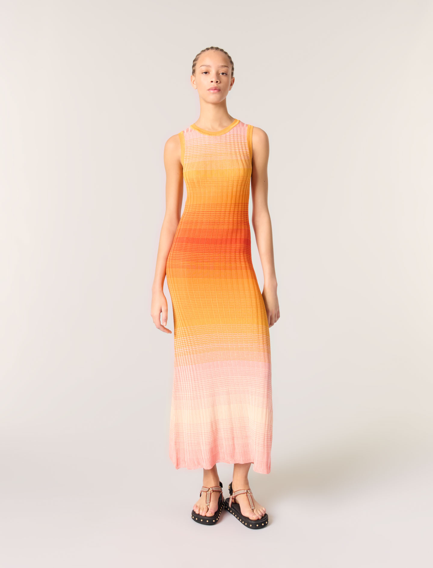 Robe Longue En Maille Tie & dye - Maje - Modalova